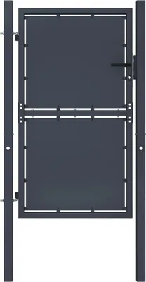 Image de vidaXL Portail de jardin acier 100×175 cm Anthracite