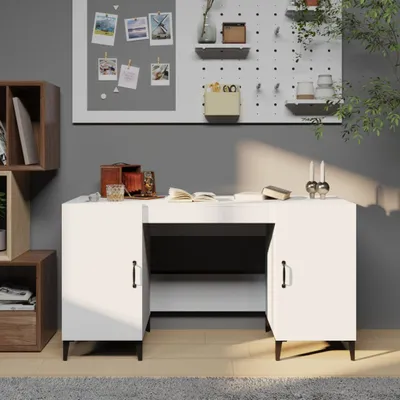 Produktbild von vidaXL Schreibtisch Weiß 140x50x75 cm Holzwerkstoff - Schreibtisch - Schreibtische - Bürotisch - Computertisch