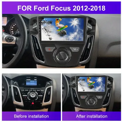 Imagen del producto de Radio para coche - Estéreo para automóvil - Reproductor multimedia - Sistema de audio para coche - Radio integrada - Android 15
