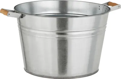 Produktbild von Dehner Pflanzkübel, Ø 36 cm, Höhe 25 cm, verzinkt, silber