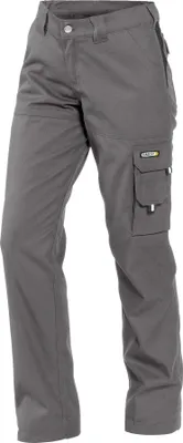 A pair of gray women's cargo pants.