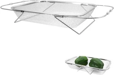 Image de Passoire de cuisine avec égouttoir (L) - Sans évier - Passoire pour aliments crus - Passoire en métal pour fruits, légumes et pâtes