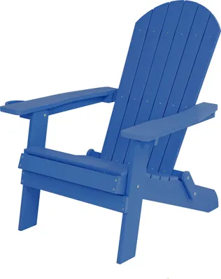 Image de Axi Claire Chaise Adirondack, Transat Plastique, Bleu | Chaise De Jardin, 1 Personne /Fauteuil Exterieur/Chaise Exterieur | Transat À Dossier Haut -