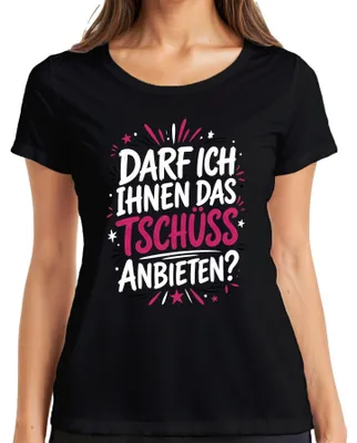 Immagine prodotto di Posso offrirvi la maglietta da donna "Ciao, divertente", con scritta sarcastica, colore nero, taglia XXL