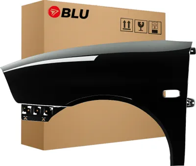 Immagine prodotto di BLU Parafango compatibile con Seat Ibiza Cordoba (6L - III 3. Generation) LC9Z Sinistra Schwarz BlackMagic | 2002-2008 | Anteriore | Verniciato | Pronto per il montaggio | Acciaio