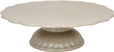 Produktbild von IB Laursen Tortenplatte Kuchenplatte Fuß Mynte Latte Keramik Shabby beige creme