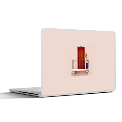 Produktbild von MuchoWow® Laptop Aufkleber Sticker Cover Tür - Rot - Pastell - Architektur 30x21 cm - Sticker für Laptop - Selbstklebend