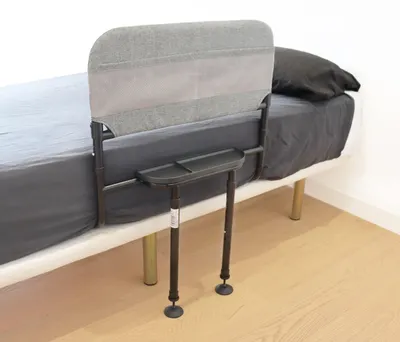 Immagine prodotto di KMINA: Griglia di sicurezza per letto, per prevenire cadute, ideale per anziani, funzione di supporto per alzarsi, non pieghevole