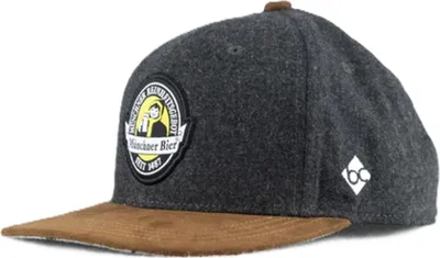Produktbild von Bavarian Caps "Münchner Bier" Snapback Baseball-Cap Flat Brim, grau, Gr. Einheitsgröße