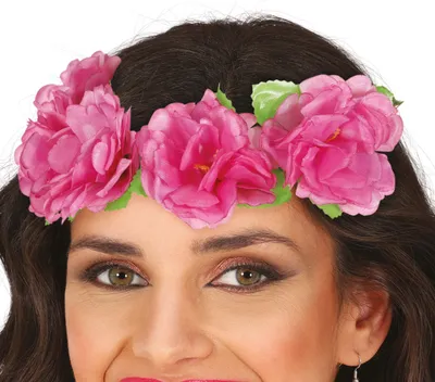Productafbeelding van Hawaiiaanse hoofdsieraad, bloemenkrans, zomeraccessoire, elegant, geschikt voor feesten en festivals, hoofdkrans, 20 cm