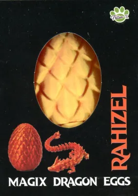Produktbild von Drachenei "MagiX Dragon Egg RAHIZEL", orange, Drachen 22,5 cm & Ei 8 cm