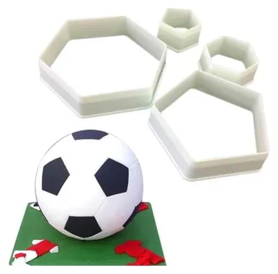 Produktbild von FOOTBALL Fünfeck- und Sechseck-Ausstecher - 4 Stück