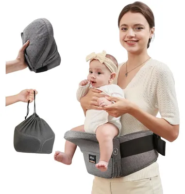 Produktbild von Faltbarer Baby-Hüftgurt mit ergonomischer Tragefunktion und Stauraum