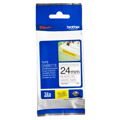 Obrázek produktu pro Brother TZE-S251, Černá na bílé, TZ, Černá, Bílá, Tepelný přenos, Filipíny, 5 rok/roky