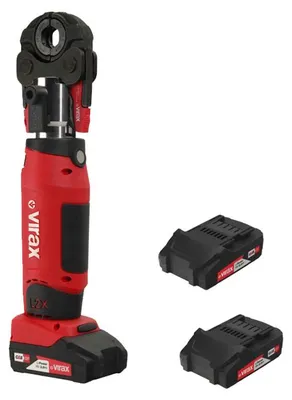 Image de Sertisseuse L2X VIRAX 253571 - 20kN + 2 batteries 18V 2Ah Li-Ion CAS + pince mère