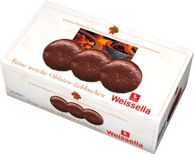 Produktbild von Weiss Weissella Oblatenlebkuchen Zartbitter - 21 x 200 g