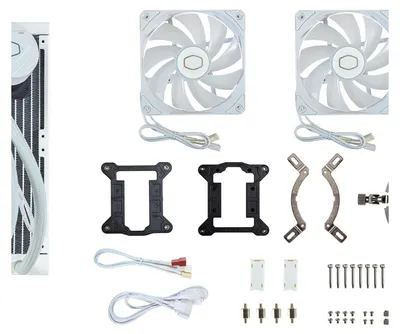 Image de Cooler Master MasterLiquid 240L Core ARGB White refroidissement liquide pour processeur 12 cm blanc
