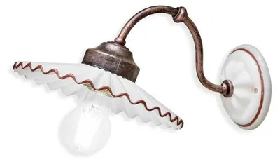 Immagine prodotto di CLASSIC L'AQUILA C198, Lampada a Parete Applique in Vetroceramica, Ferroluce