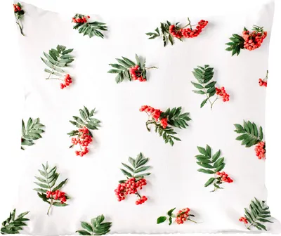 Produktbild von MuchoWow® Zierkissen Sofakissen Wohnzimmer Dekokissen 50x50 cm Winter - Weiß - Mistelzweig - Komfort - Sofakissen