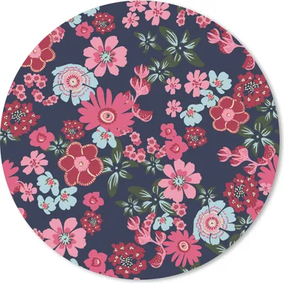 Produktbild von MuchoWow® Mauspad Mousepad Blumen - Flora - Rosa - Muster 40x40 cm - Mousepads - Maus Mat - Pad - Mausunterlage - Schreibtisch Accessoires