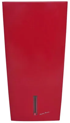 Image de Pot de fleurs à réserve d'eau Hydrosystem Eva New Carré Haut 28x28cm - H52cm - 31L - Rouge - Fabrication Française