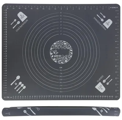 Zdjęcie produktu dla Stolnica silikonowa mata duża podkładka do ciasta 50x40 cm kuchennej z podziałką miarą do pieczenia wałkowania