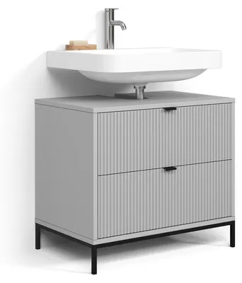 Immagine prodotto di Mobile sottolavabo per bagno Livinity Aterno Grigio 70 x 63 cm Con 2 cassetti estraibili, Model 58757