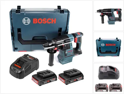 Produktbild von Bosch GBH 18V-26 Akku Bohrhammer 18V 2,6J brushless SDS plus + 2x Akku 2,0Ah + Ladegerät + L-Boxx