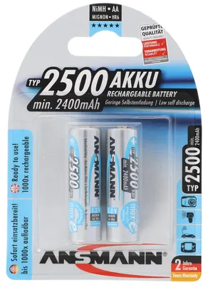 Image de Ansmann AA / HR6 2500 mAh maxE Plus batterie rechargeable 2 pcs.