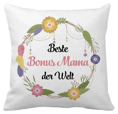 Produktbild von Kissenbezug 45x45 cm Pfirsichhaut Stoff Geschenk für Stiefmutter Muttertag Geburtstag Einzug Valentinstag Weihnachten