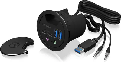 Immagine prodotto di Icy Box IB-HUB1403B Hub  4-Port IcyBox USB 3.0 IB-HUB1403B Tischeinbau