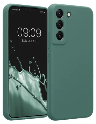 Produktbild von kwmobile Hülle kompatibel mit Samsung Galaxy S22 - Hülle Silikon gummiert - Handyhülle - Handy Case in Tannengrün