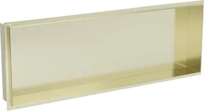 Produktbild von Mexen X-Wall-NR Nischenregal ohne Flansch 90 x 30 cm, gebürstetes Gold - 1951903010