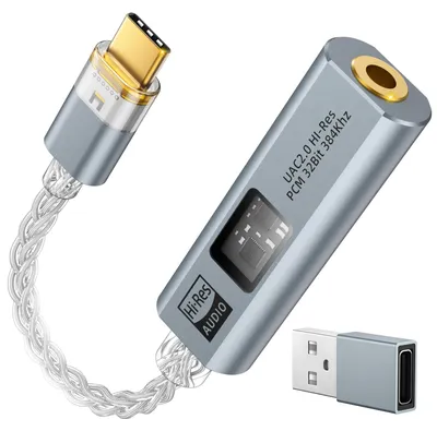 Immagine prodotto di Adattatore audio USB-C a 3,5 mm MoKo, cavo DAC da USB-C a jack da 3,5 mm