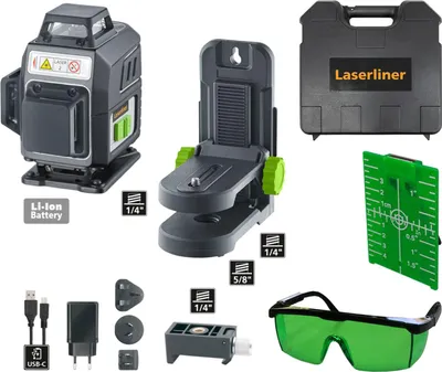 Produktbild von Laserliner PocketPlane, 30 m, 0,3 mm/m, 3,5°, 515 nm, Horizontal, 515 nm (< 1 mW)