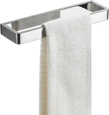Obrázek produktu pro Držák na ručníky do koupelny, chromovaný, 29,8 cm - Nerezová ocel, nástěnný držák na ručníky - Stylové doplňky do koupelny a kuchyně