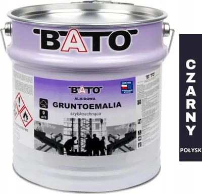Zdjęcie produktu dla Gruntoemalia Alkidowa Szybkoschnąca Czarna Połysk 10L