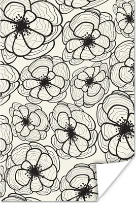 Produktbild von MuchoWow® Poster Natur - Blumen - Muster 120x180 cm - Kunstposter