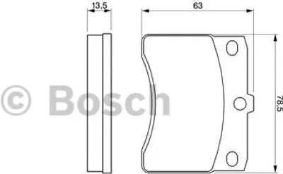 Produktbild von Bosch Bremsbelagsatz, Scheibenbremse 0 986 424 099