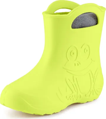 Produktbild von Ladeheid Eva Kinder Jungen Mädchen Gummistiefel Regenschuhe gefüttert LA-CA-03 (Limone, 22/23 EU)