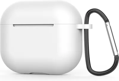 Produktbild von Jumadas „Passende“ für Apple Airpods Hülle – Passend für Airpods 3 – Softcase – Weiß – Schutzhülle – Mit Clip