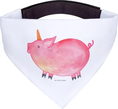 Produktbild von Mr. & Mrs. Panda Hundeschal Einhorn Schwein - Weiß - Geschenk, Einhörner, Halstuch Für Hunde, Hund, Unicorn, Hundehalstuch, English, Bauer, Dreieckstuch, Spruch, Bandana