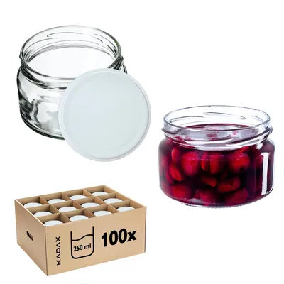 Produktbild von KADAX kleine Einmachgläser 250 ml, Marmeladengläser mit Deckel, Luftdichte Gläschen zum Verschenken