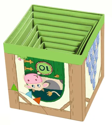 Immagine prodotto di Haba 5879 - Cubo impilabile In campagna, divertente gioco di impilamento per bambini da 1 anno, cubo impilabile in robusto cartone, senza BPA, torre con simpatici motivi di fattoria