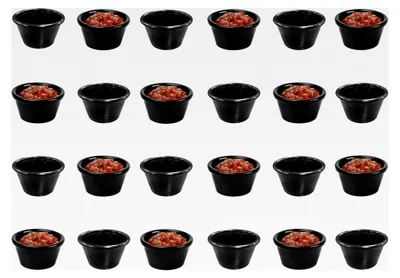 Produktbild von 24 schwarze Melamin-Auflaufförmchen, 42,5 g