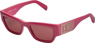 Produktbild von Karl Lagerfeld Rechteckige Damen-Sonnenbrille mit gebogenem Rahmen KL6141S, ABS-Gestell