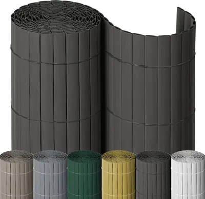 Produktbild von NOOR PVC Sichtschutzmatte SIGHT - 200 x 300 cm - Anthrazit - wetterfest & zuschneidbar - Sichtschutz für Zaun, Balkon, Terrasse & Garten
