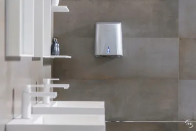 Produktbild von Händetrockner aus Aluminium / Edelstahl mit regulierbarem Heizelement Copt'Air S , Farbe:Grau