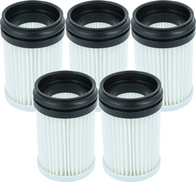 Produktbild von vhbw 5 Staubsaugerfilter kompatibel mit Makita DCL281FZ Staubsauger - HEPA-Filter Schwarz Weiß