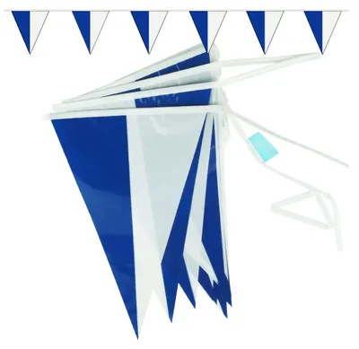 Produktbild von Goodymax® Wimpelkette 10 m DESIGN Blau-Weiß 2-farbig